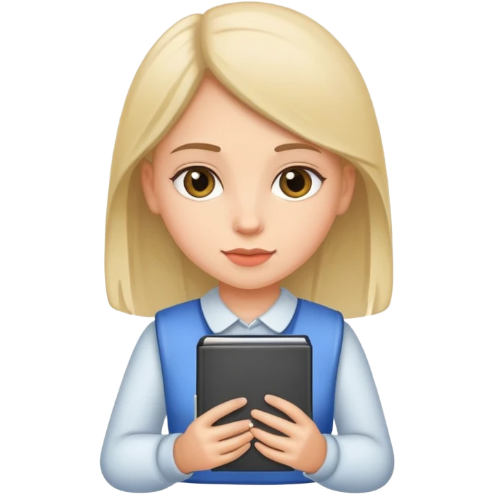 girl with notebook emoji
