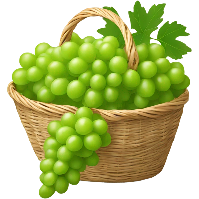 Basket of green grapes emoji