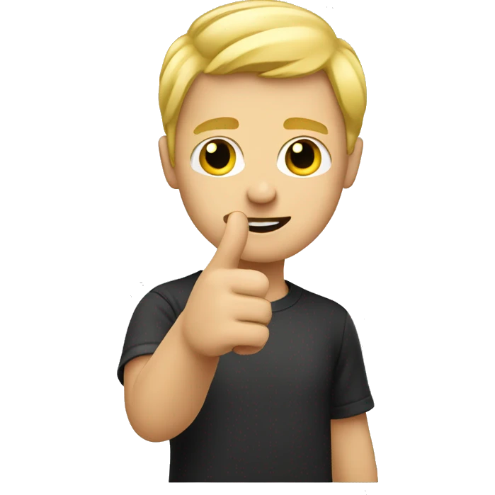 Blonde male emoji with a hand pointing at itself  emoji