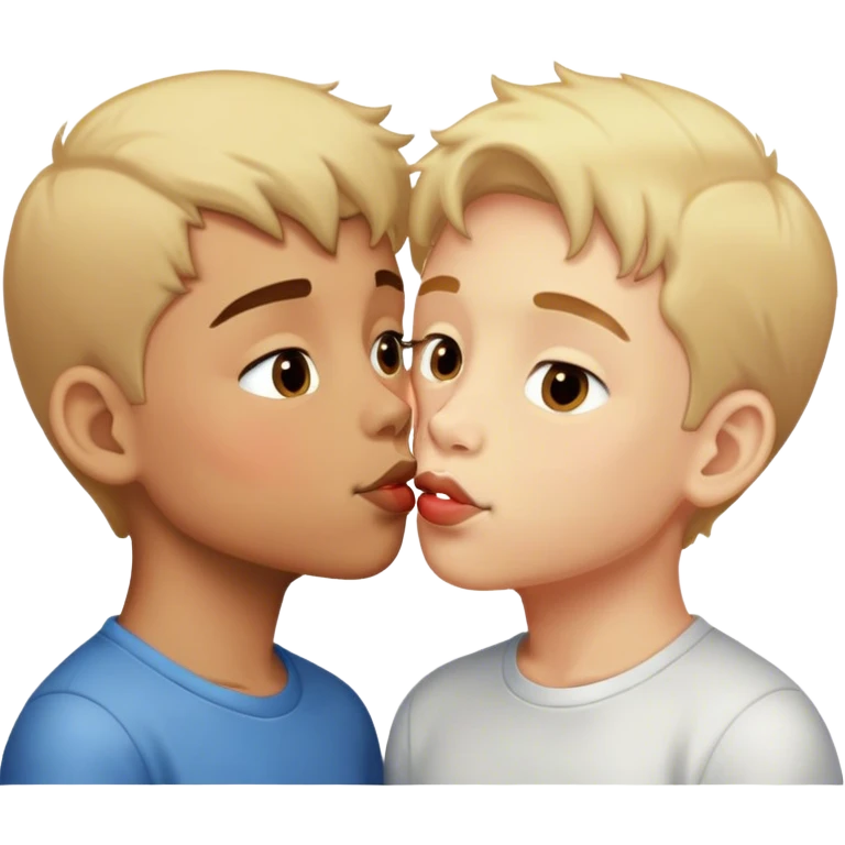two boys kissing  emoji