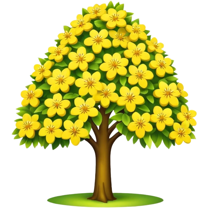 yellow blossom tree emoji
