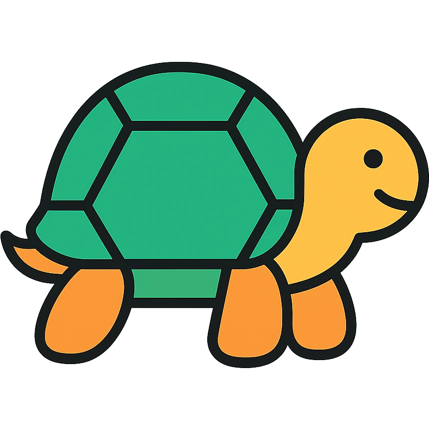 turtle color outline icon style emoji