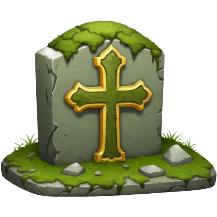 A 'Y' on a grave, no background emoji