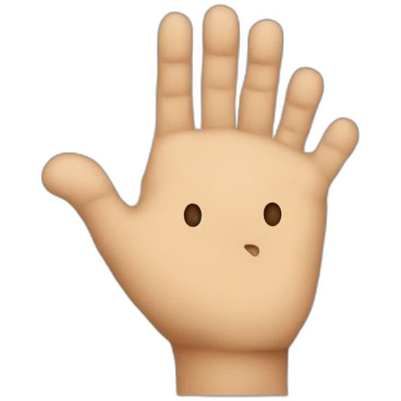 A hand with a grandpa face pointing at me emoji