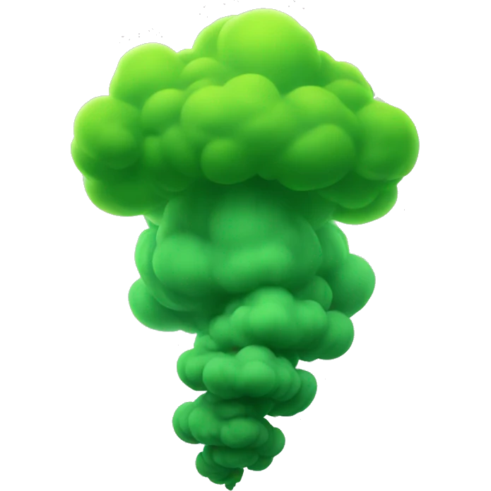 Yellow green smoke cloud emoji