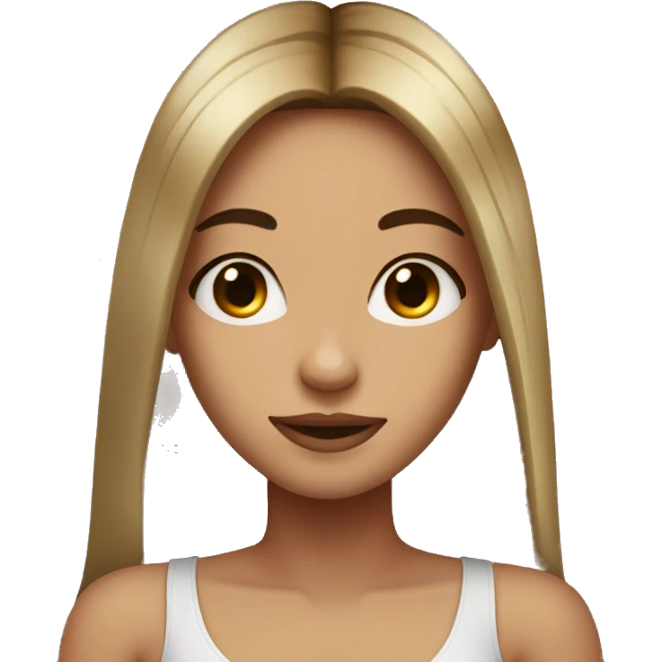 Girl with Brown long hair and Diamond grills emoji