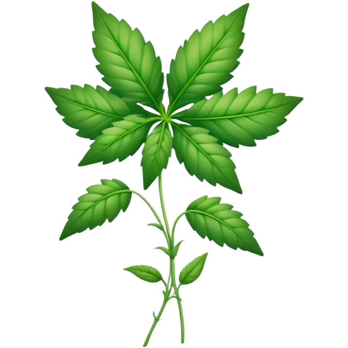 Weed with a bow emoji