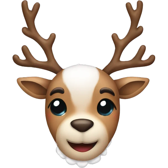 cute reindeer Christmas emoji