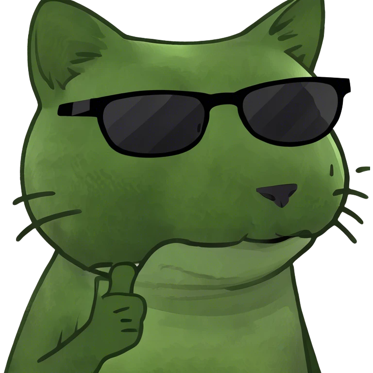 Cat with sunglasses emoji