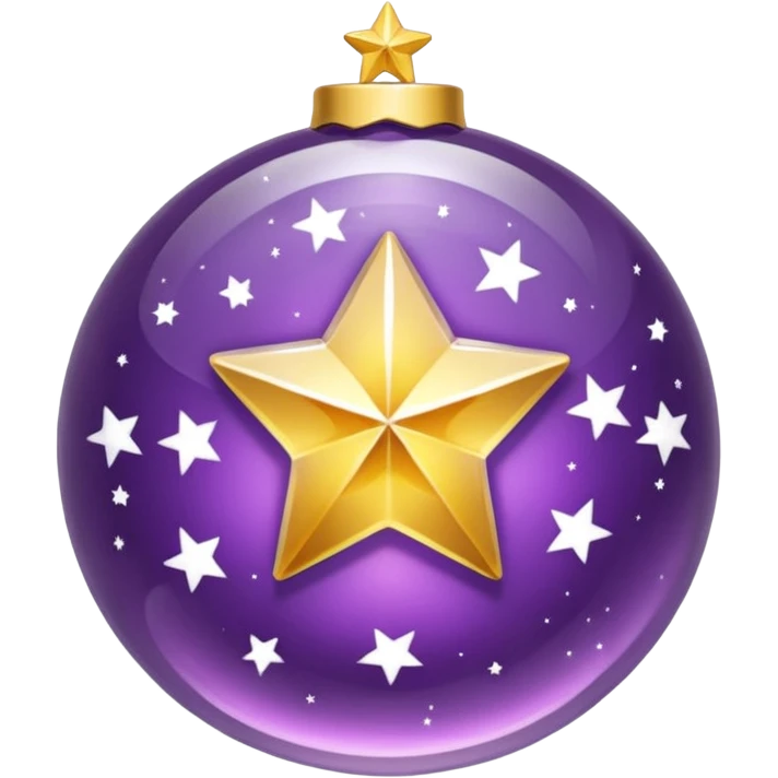 Bola de cristal roxa com estrela dourada brilhante dentro emoji
