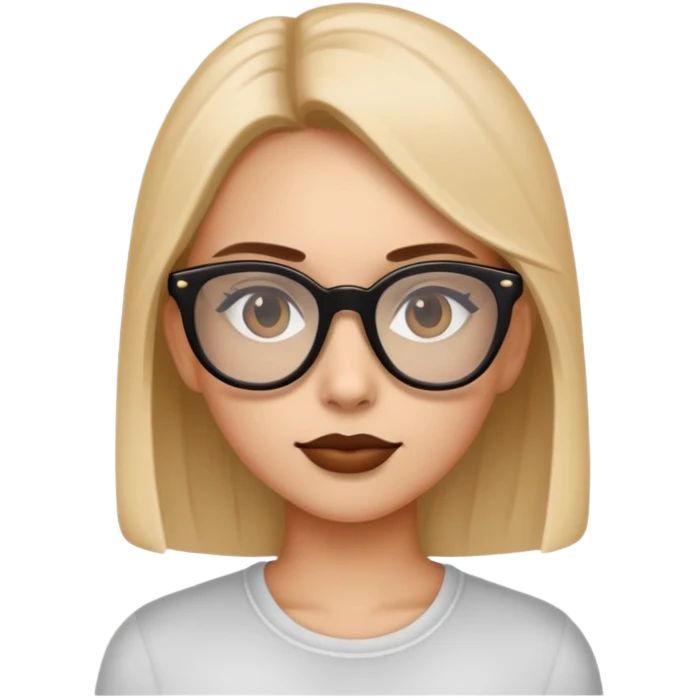 Девочка чипполино в узких темных очках emoji