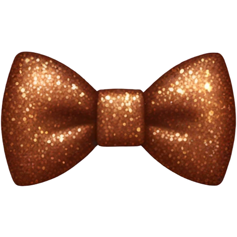 Brown glittery bow  emoji