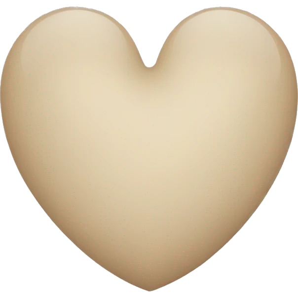 Beige heart emoji
