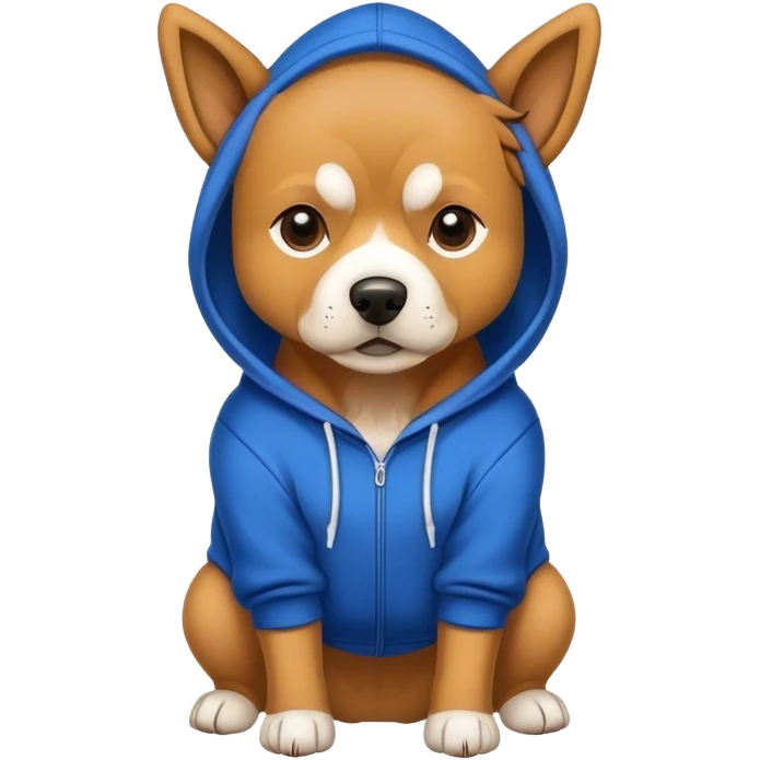 Dog wearing a Buffalo Hoodie emoji
