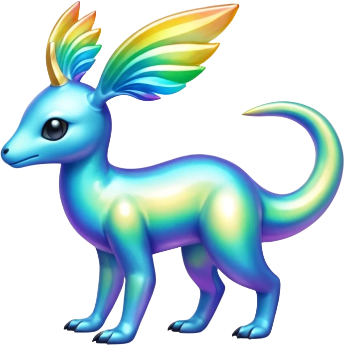 Shiny Aurorus-Heliolisk-Arbil-Fakémon-hybrid-creature (full body)  emoji