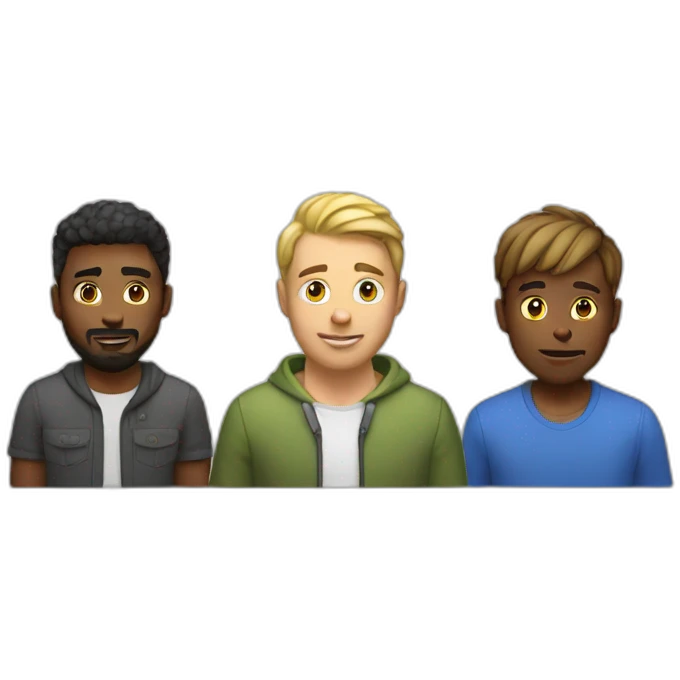 Three white 36yr old men playing video games emoji