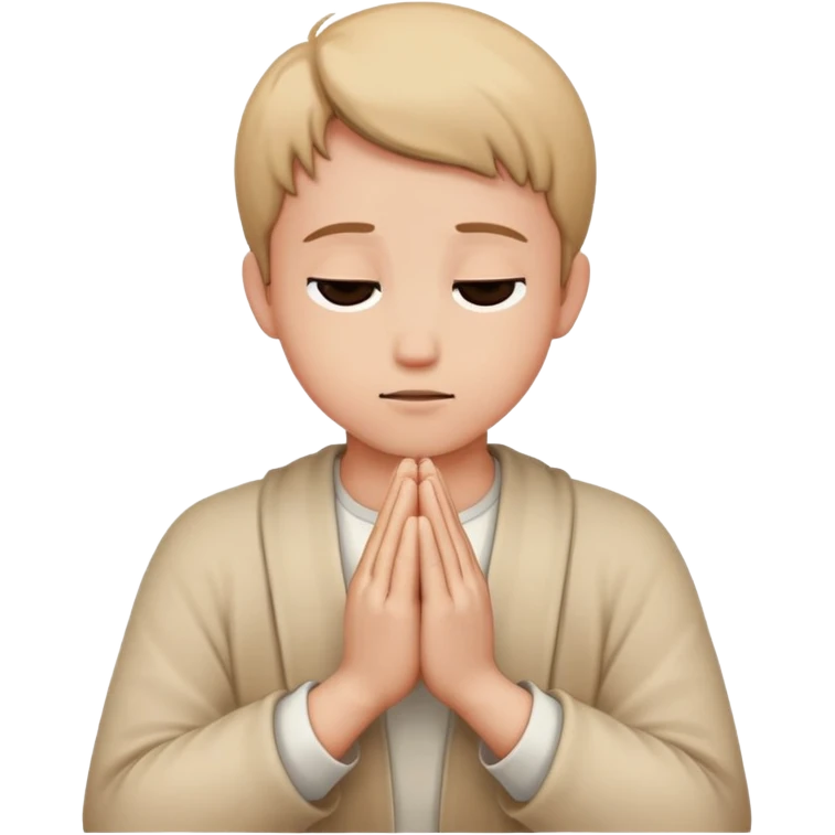 person praying with hands clasped emoji