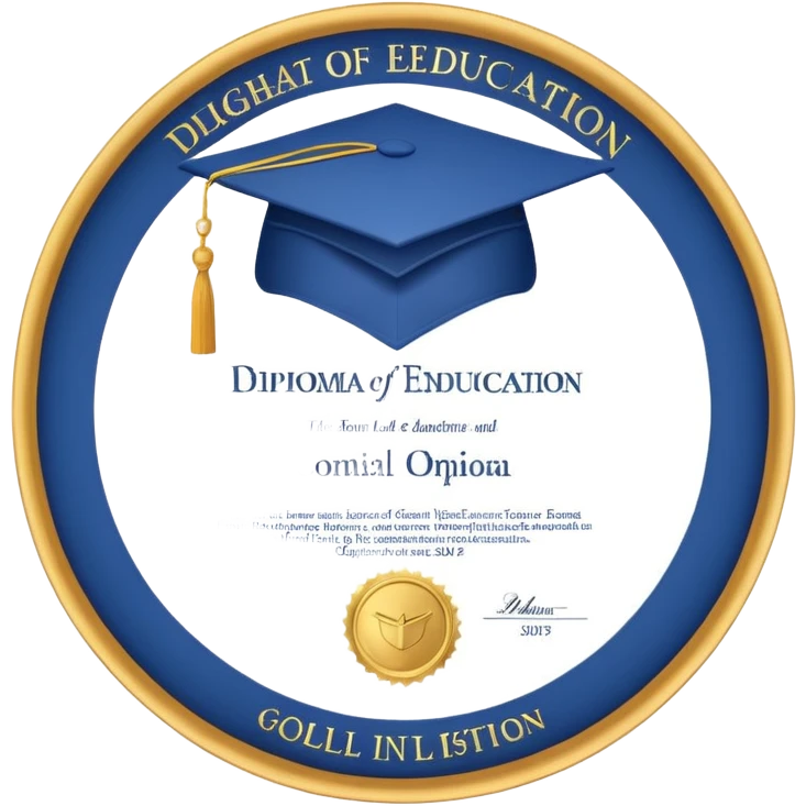 blue Diploma of Higher Education emoji
