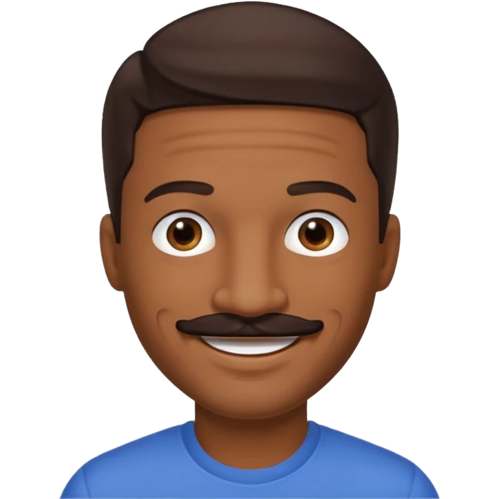 Stevie J with dark brown hair and thin mustache emoji