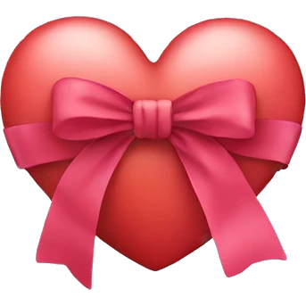 Heart with bow emoji