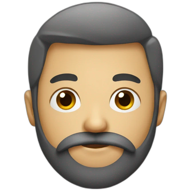round tumor with a beard emoji
