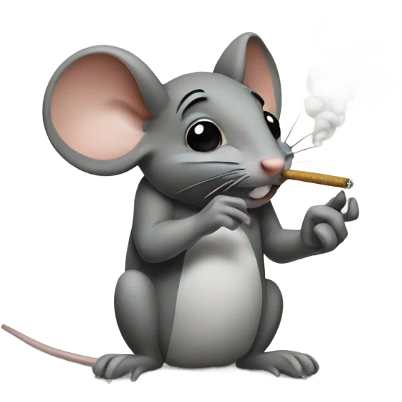 Mouse smoking cigarette  emoji