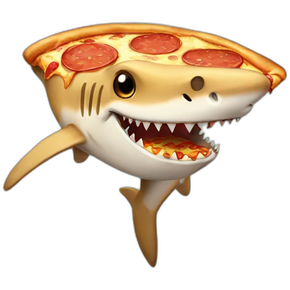 Shark with pizza  emoji