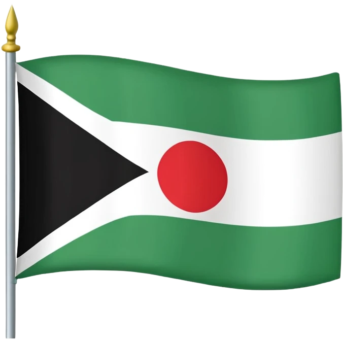 Just do a simple flag I want to put in my bio. Have u seen the panjshir flag do that it’s not in the emojis but make it exactly like the picture don’t add anything else. The colors are green white and black btw with something on the middle search it up and make it in a shape of flag like the emojis emoji
