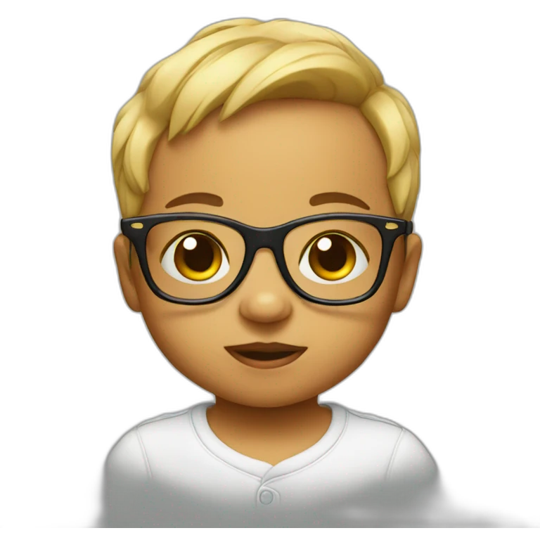 Baby with glasses emoji