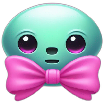 Alien with a pink bow 👽 emoji