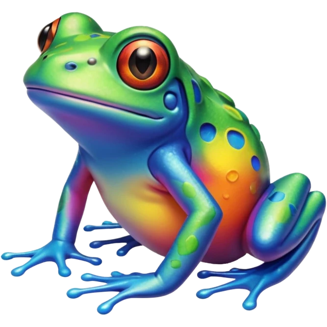 Grenouille arc-en-ciel emoji
