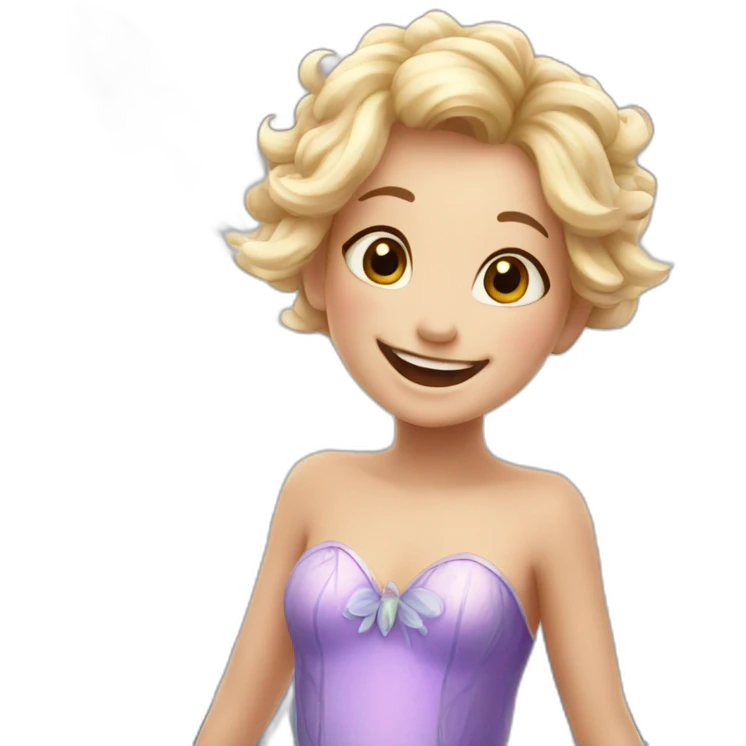 Happy fairy emoji