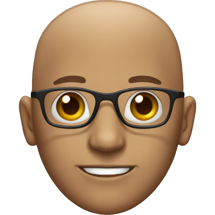bald man with glasses emoji