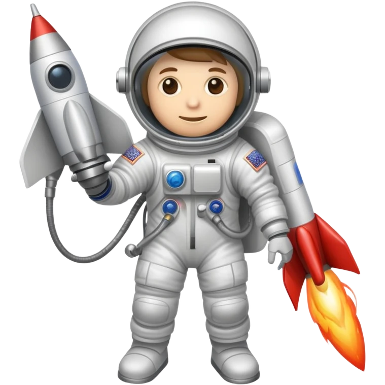 astronaut with rocket emoji