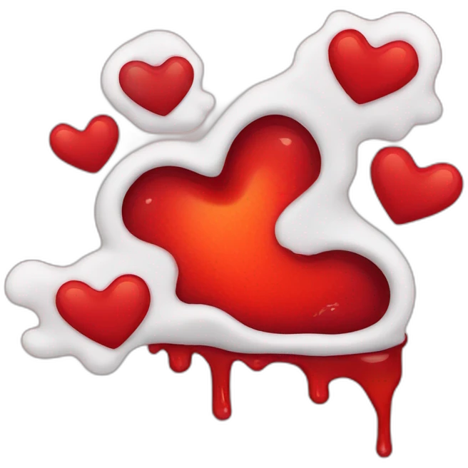 melting red heart emoji