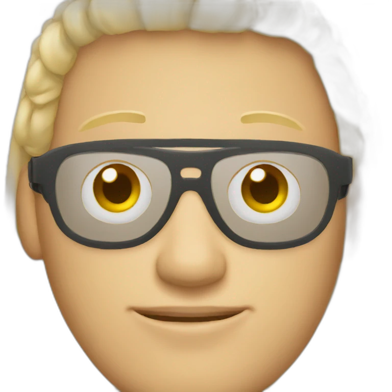 Almost Bald young guy with sunglasses emoji