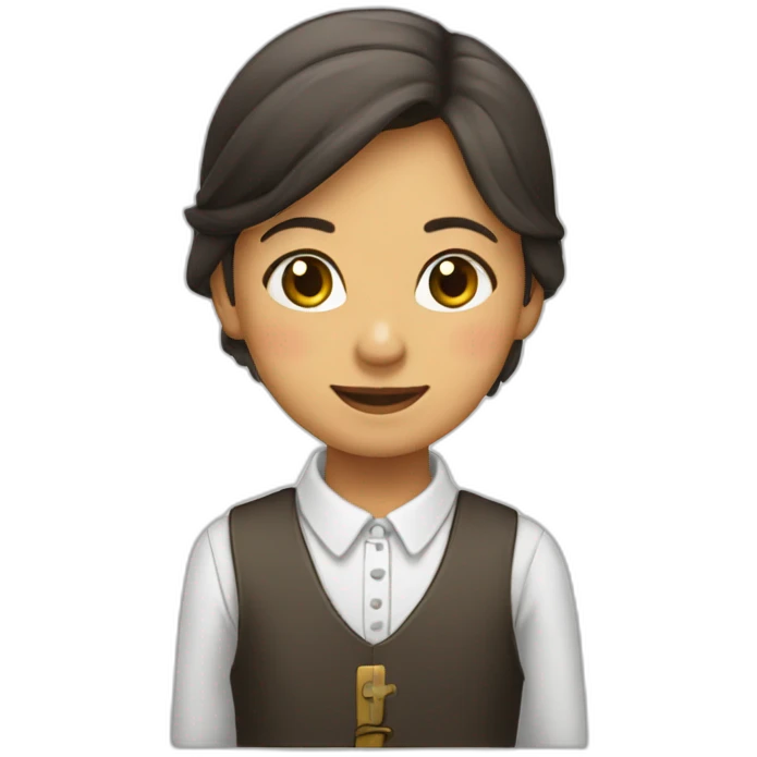 Niña paseando pastor alemán emoji