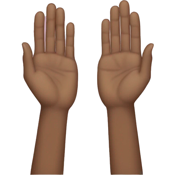Two hands like they are praying but the palms are separated and finger tips touch emoji
