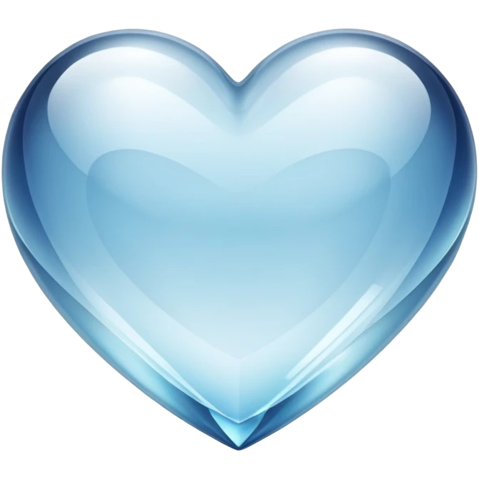 crystal clear heart emoji