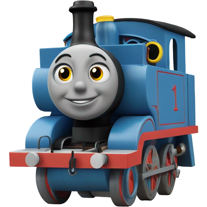 Thomas the tank engine being dumb and confused at the same time emoji