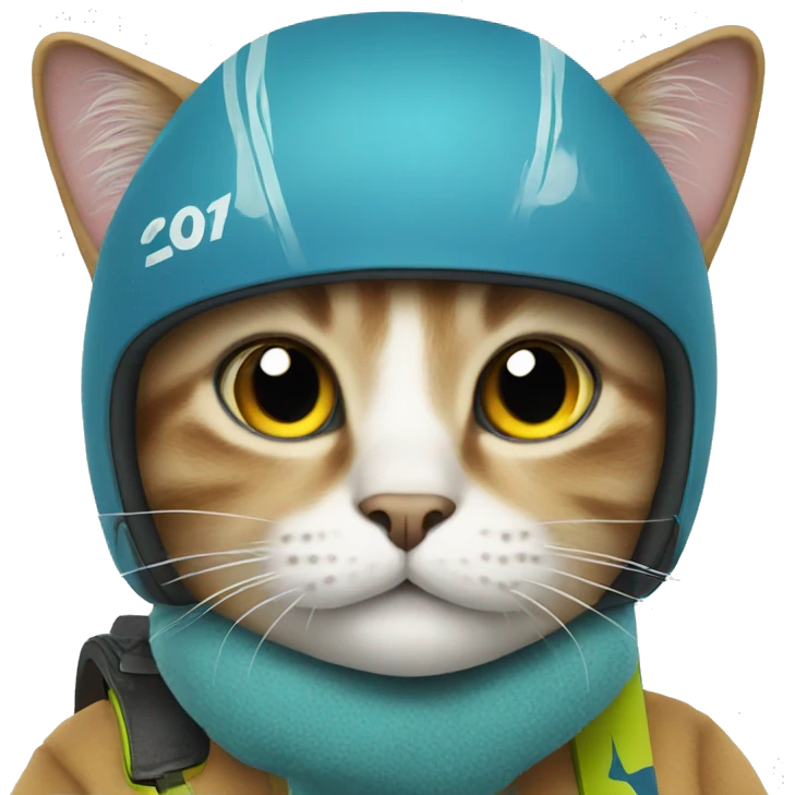 cat with skis emoji