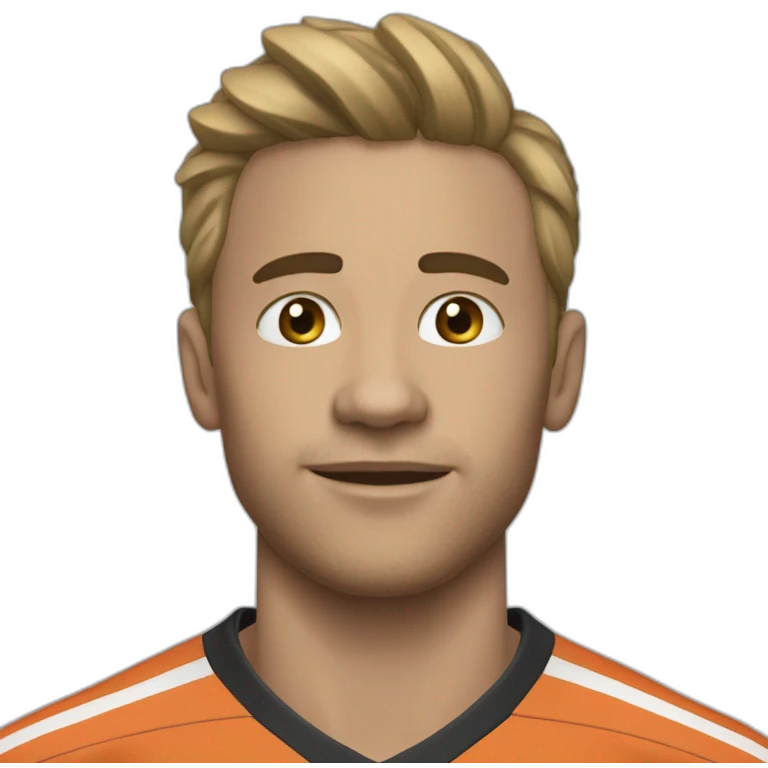 Un footballeur qui célèbre son but emoji