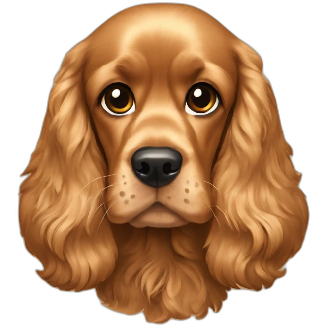 Honey coloured cocker spaniel emoji