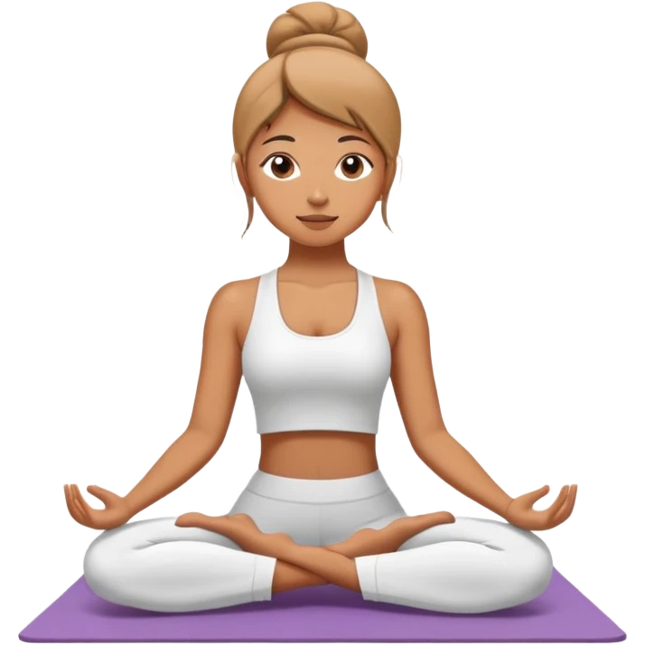 Girl does yoga emoji