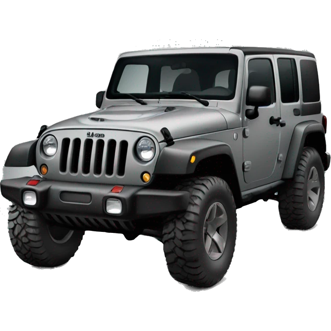 Jeep rubicon grey 4 doors emoji