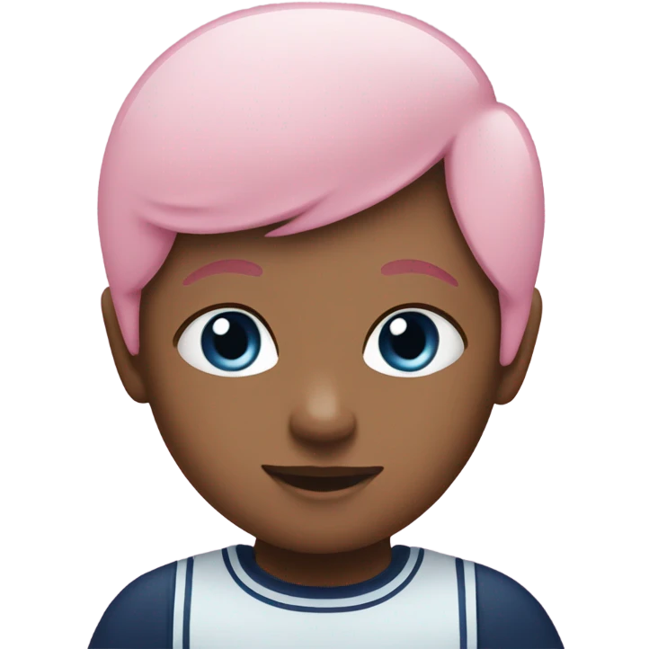 Half navy blue half baby pink heart emoji