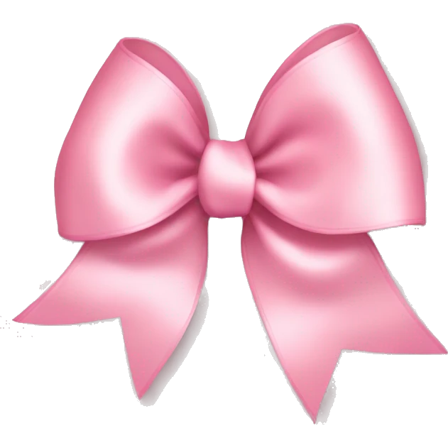 light pink ribbon bow emoji