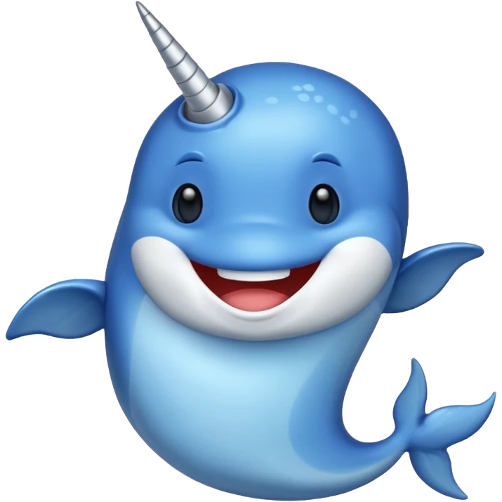 funy blue narwal emoji