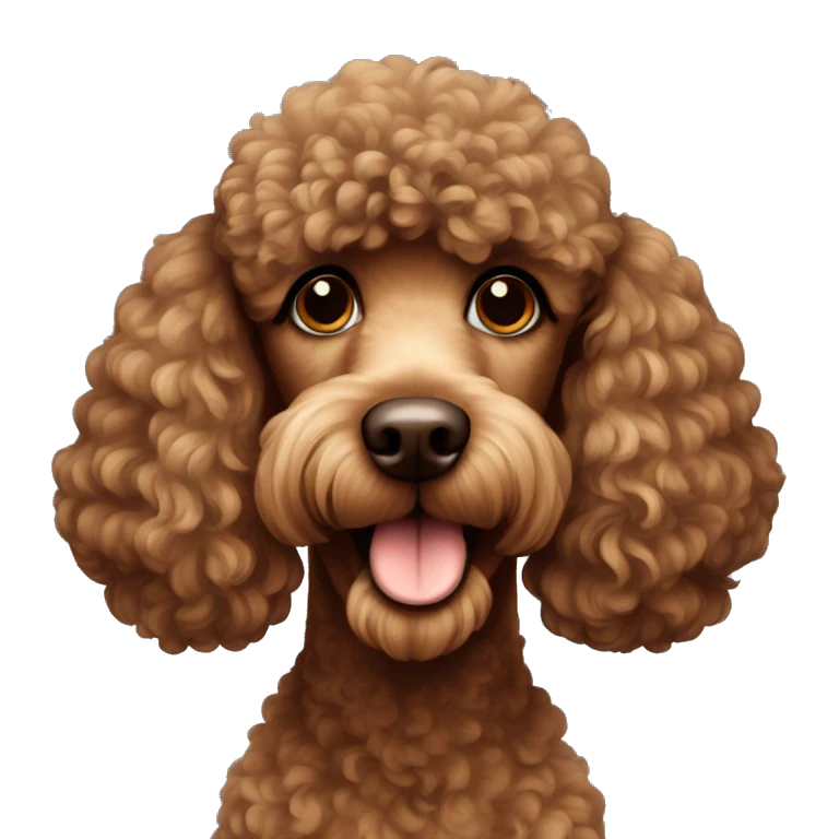 brown poodle emoji