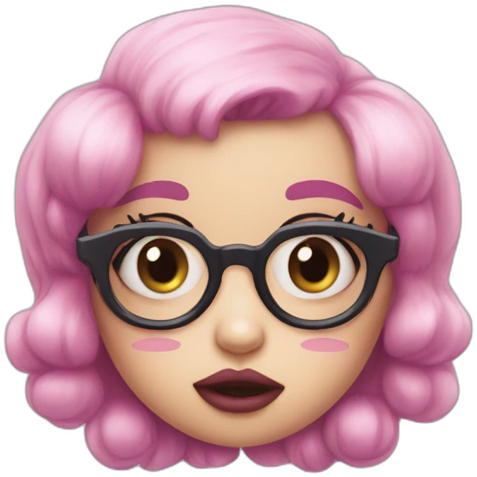 melanie martinez pink four eyed creature emoji